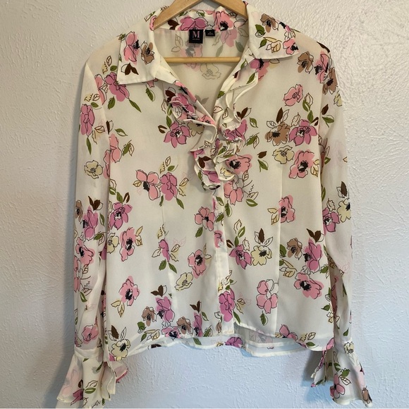 Milano Tops - Milano Ivory Ruffled Long Sleeve Blouse